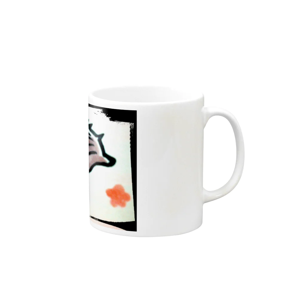 にゃものうりぼう Mug :right side of the handle