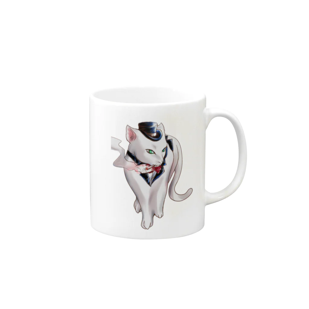 ジョリイの店のシガレットCat２ Mug :right side of the handle