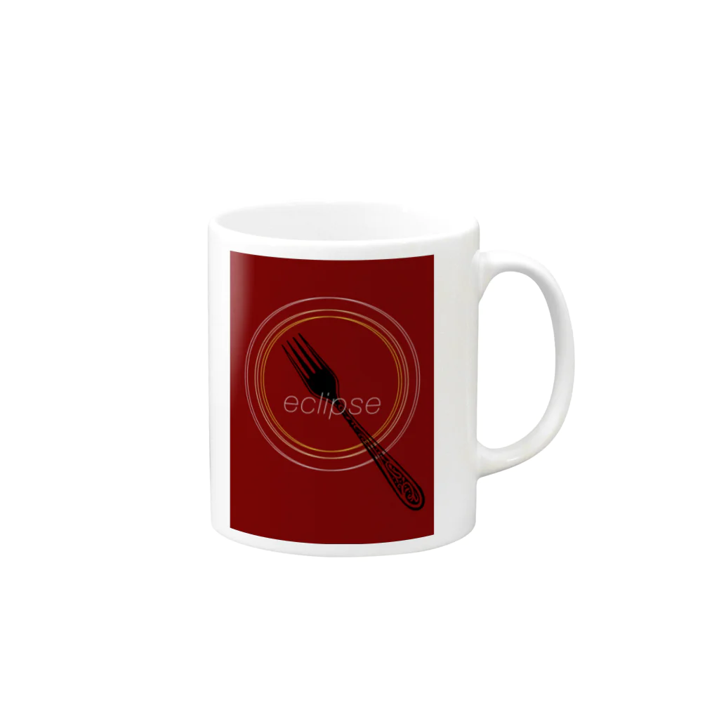 こゆきのeclipse Brown Mug :right side of the handle