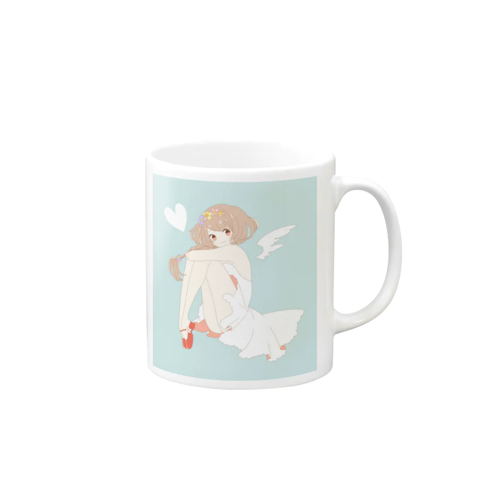 ペコの天使ちゃん Mug :right side of the handle