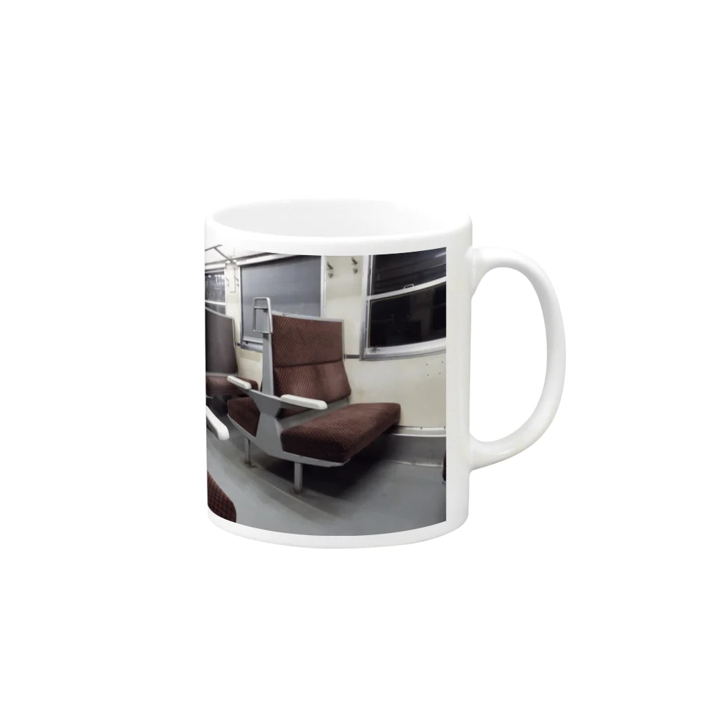 shige168の旅情誘うボックスシート Mug :right side of the handle