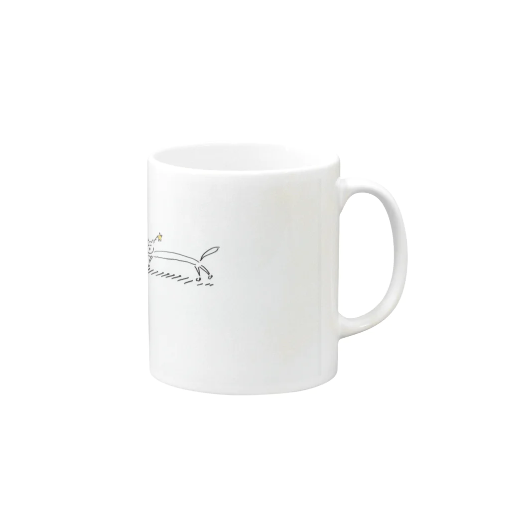 麻生塾 デザイン･クリエイティブ実験SHOPのすえちゃん Mug :right side of the handle