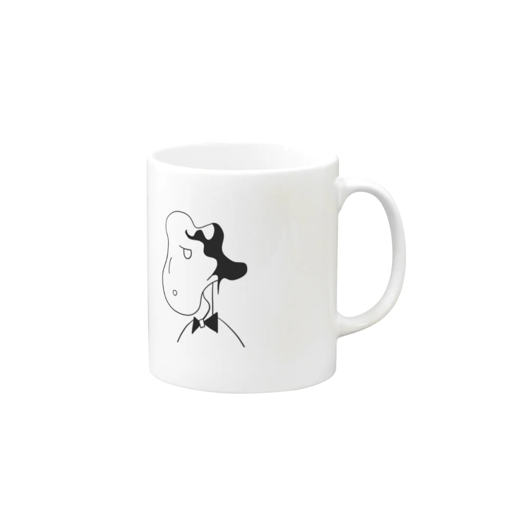 Rikitoのナルシスくん Mug :right side of the handle