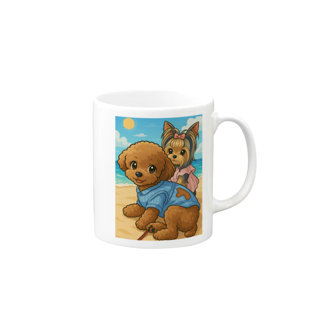 マロンとショコラの大冒険のマロンとショコラの休日リゾート Mug :right side of the handle