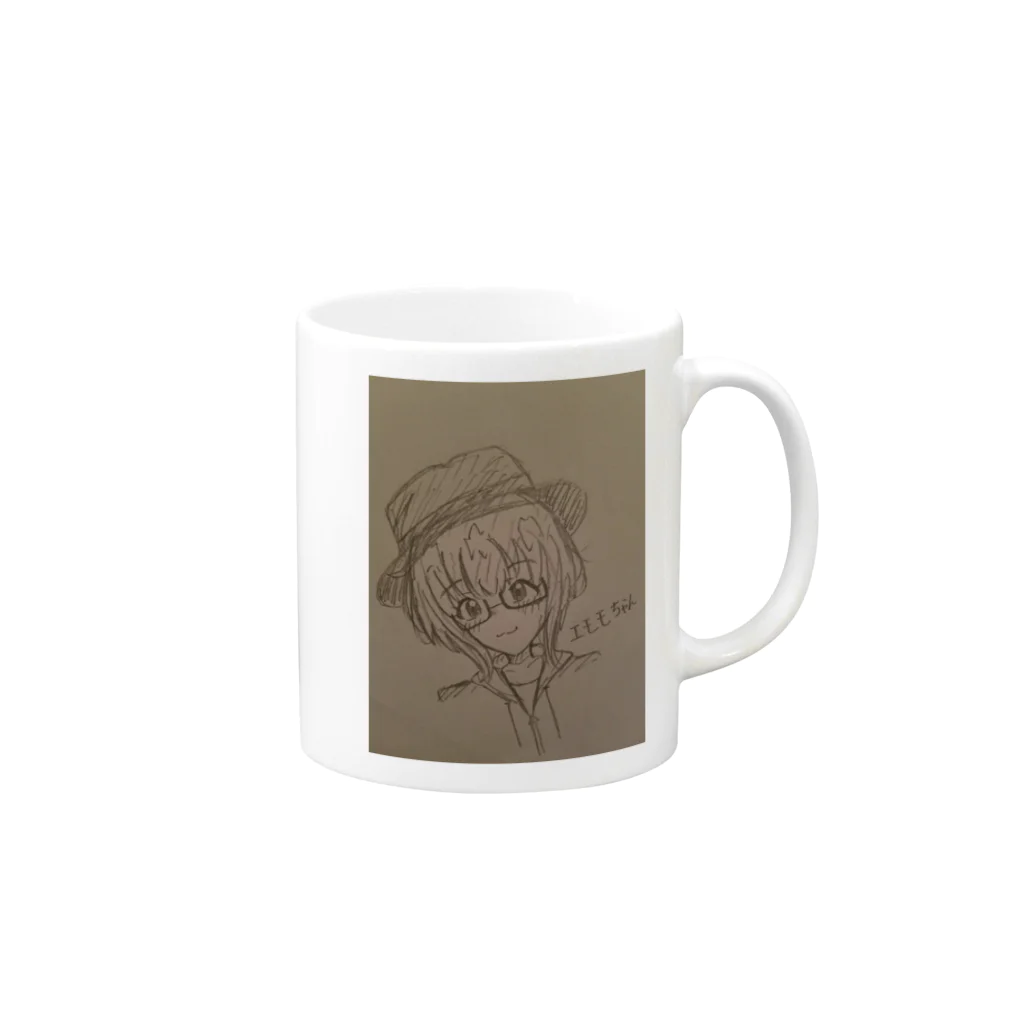 くたのエモモちゃん Mug :right side of the handle