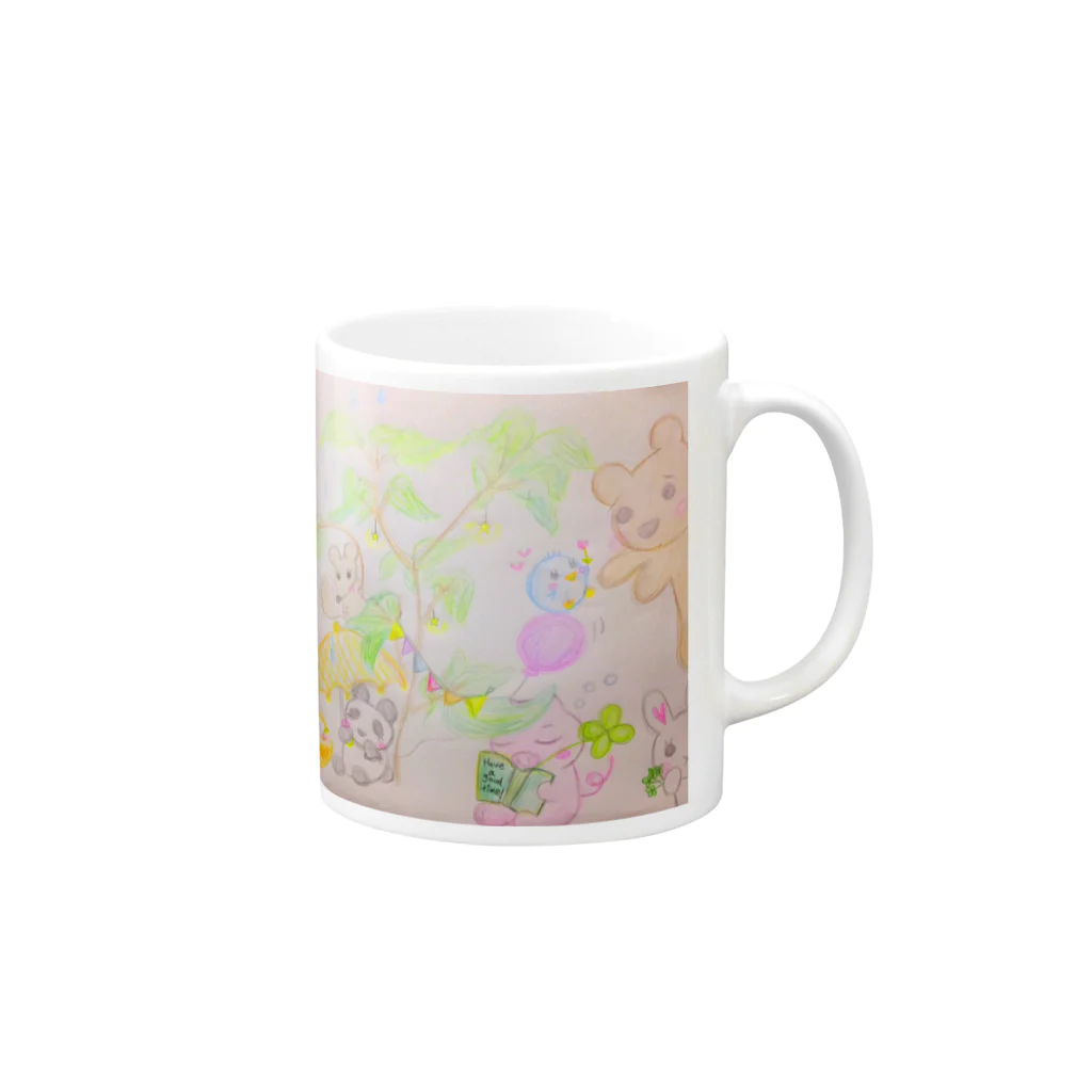 アートショップ molkoraのInochi no ki (kyu-kyunzシリーズ) Mug :right side of the handle