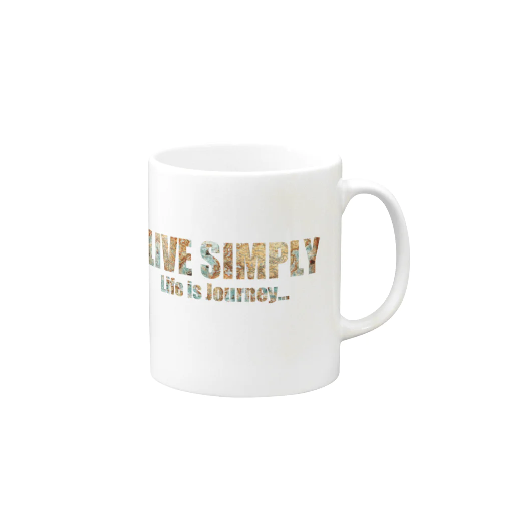 地球商店のLIVE SIMPLY Mug :right side of the handle