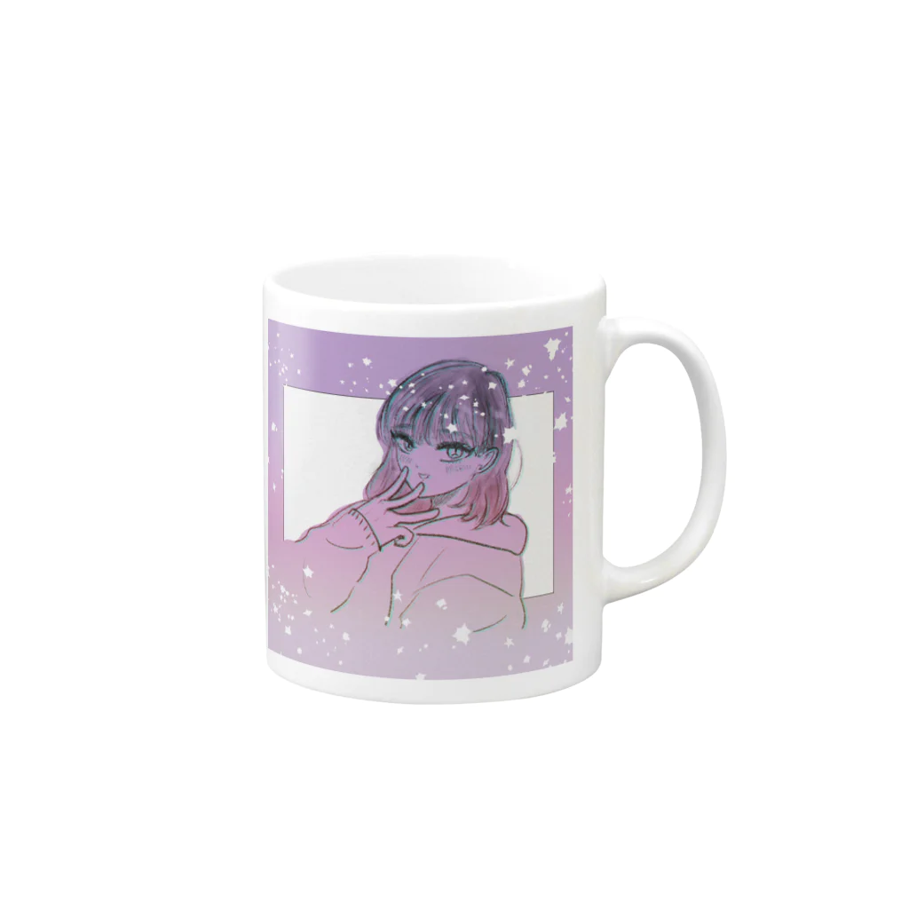 2zdoppoのキラキラ 女の子 Mug :right side of the handle