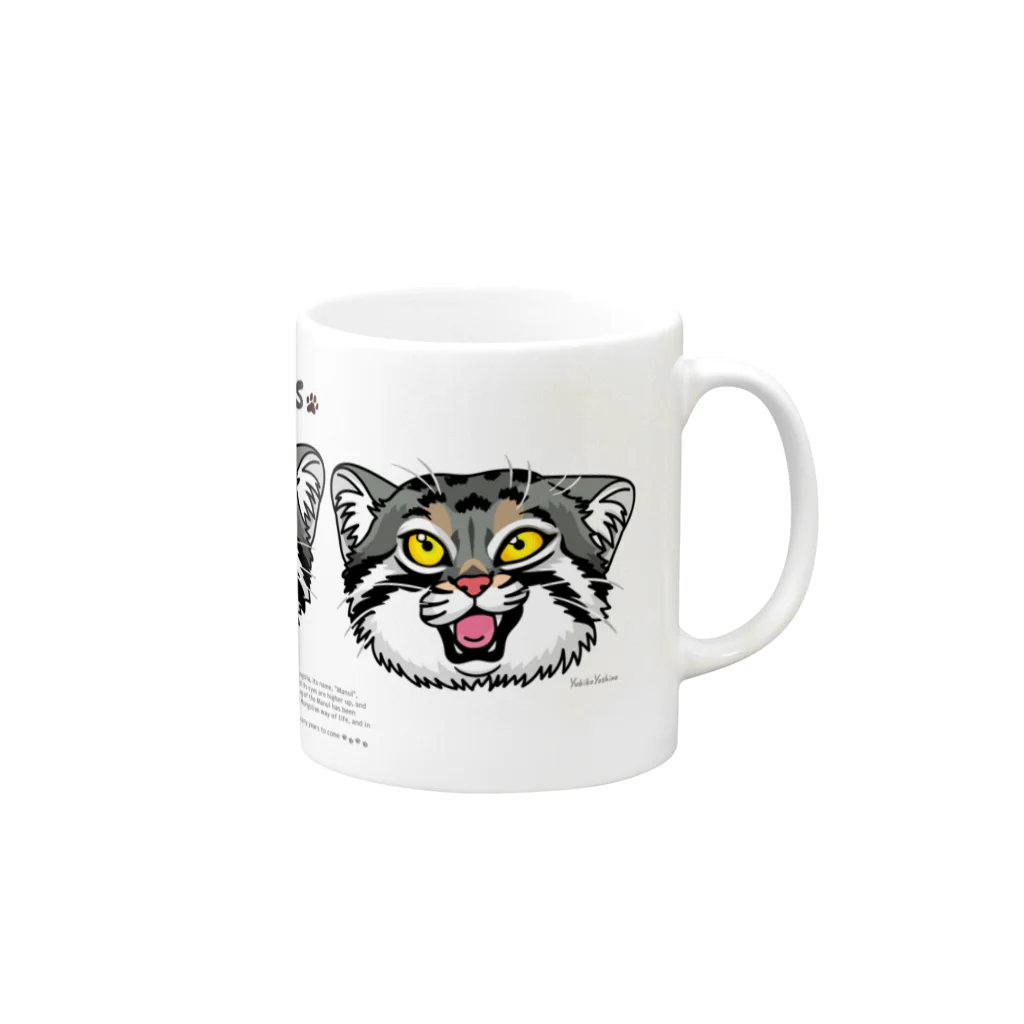 MUSEUM LAB SHOP MITのManul＊マヌルネコマグカップ Mug :right side of the handle