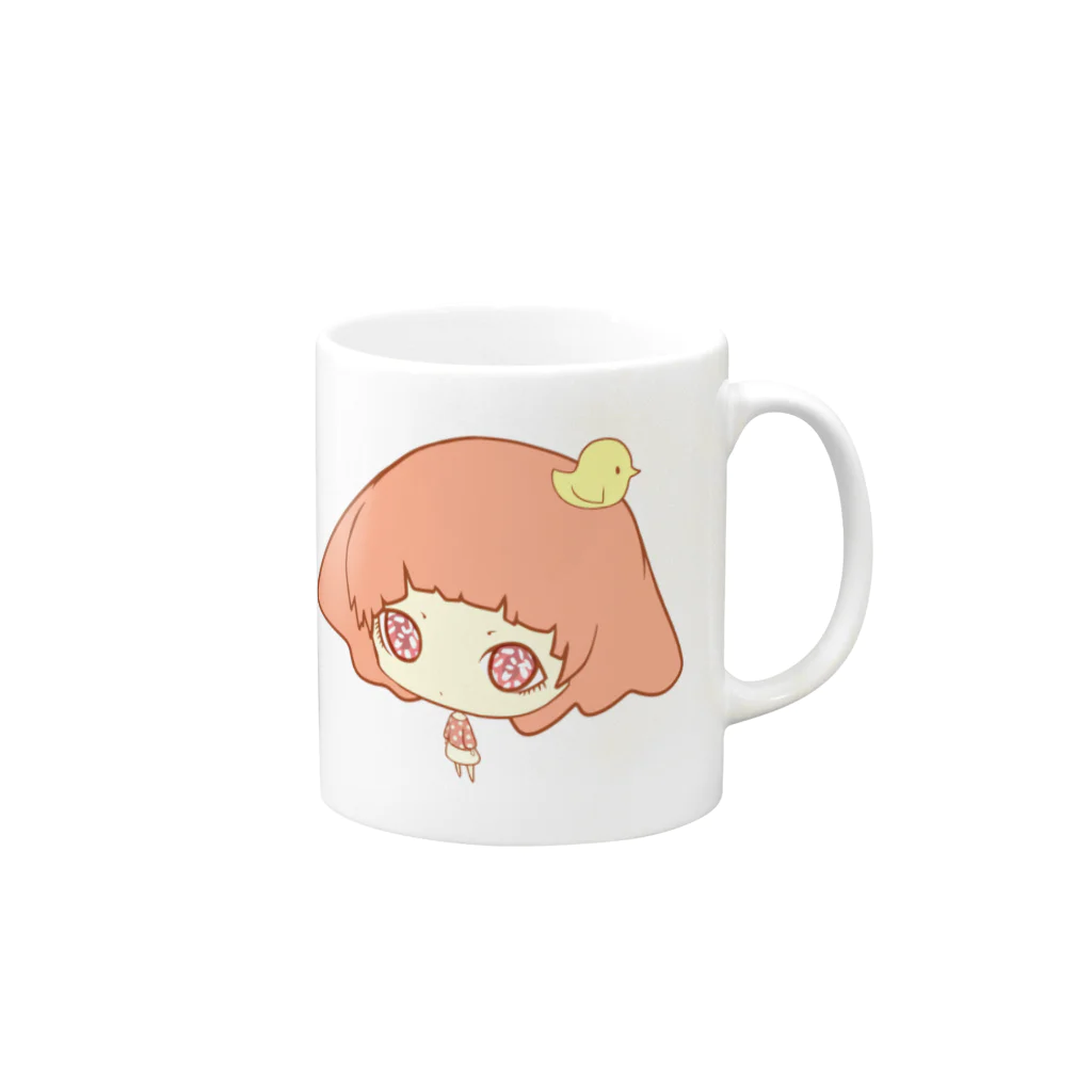 yuuのひよこ女の子 Mug :right side of the handle