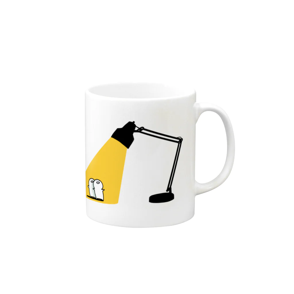 お文具のお文具の日光浴 Mug :right side of the handle