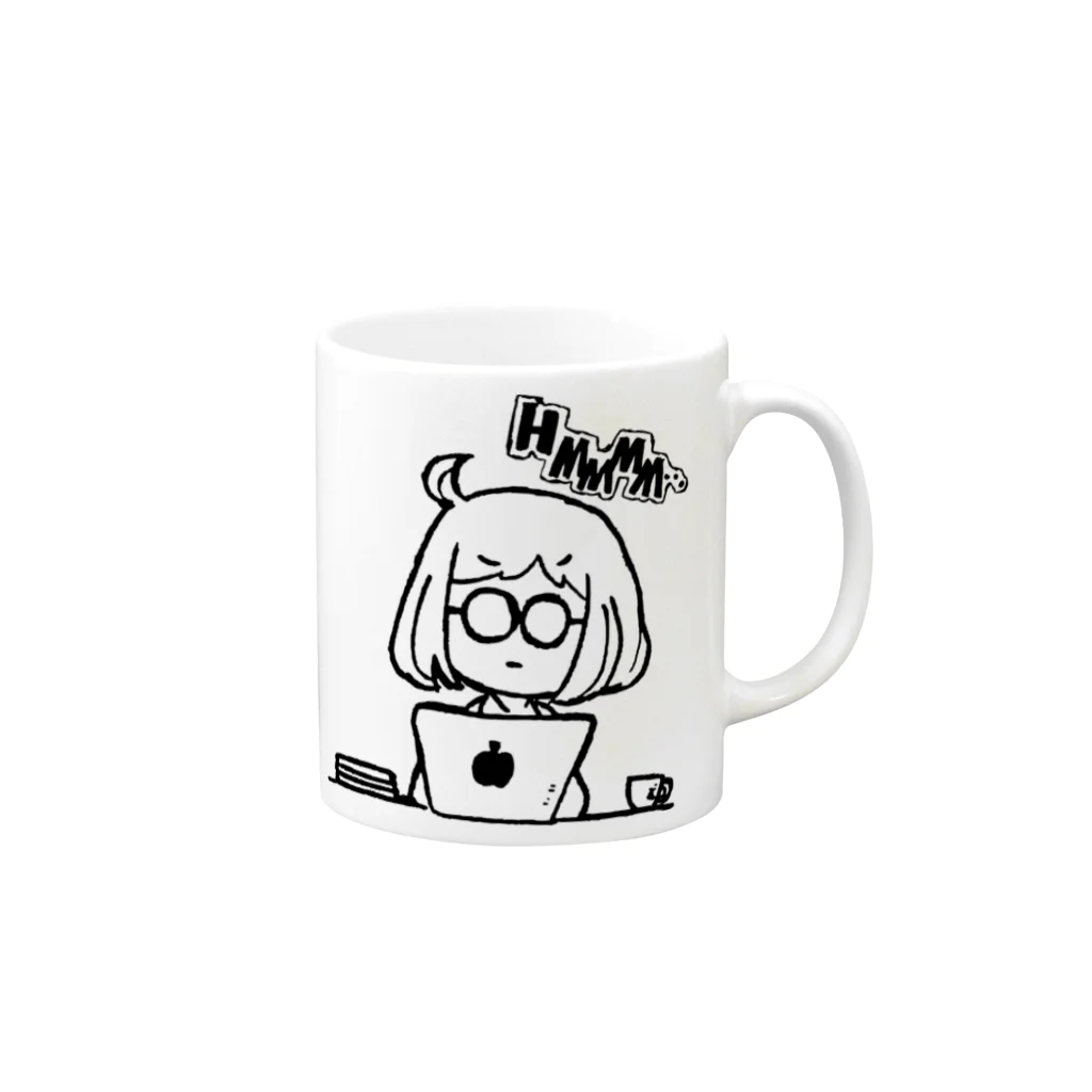 ぃくら屋の頑張ってるさん Mug :right side of the handle