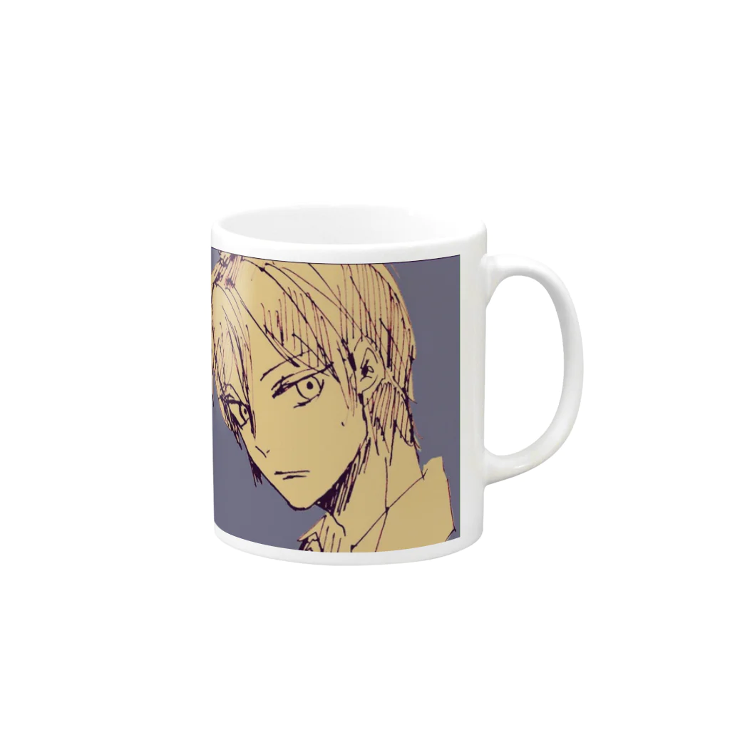 MoX 藤山の煩悩のa boy  Mug :right side of the handle