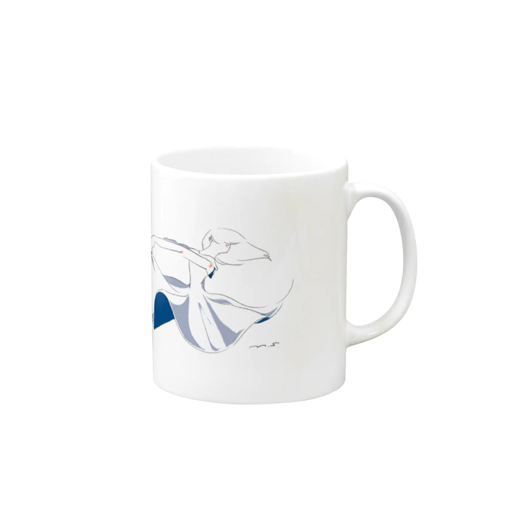 from 南斗六星のBLUE Mug :right side of the handle