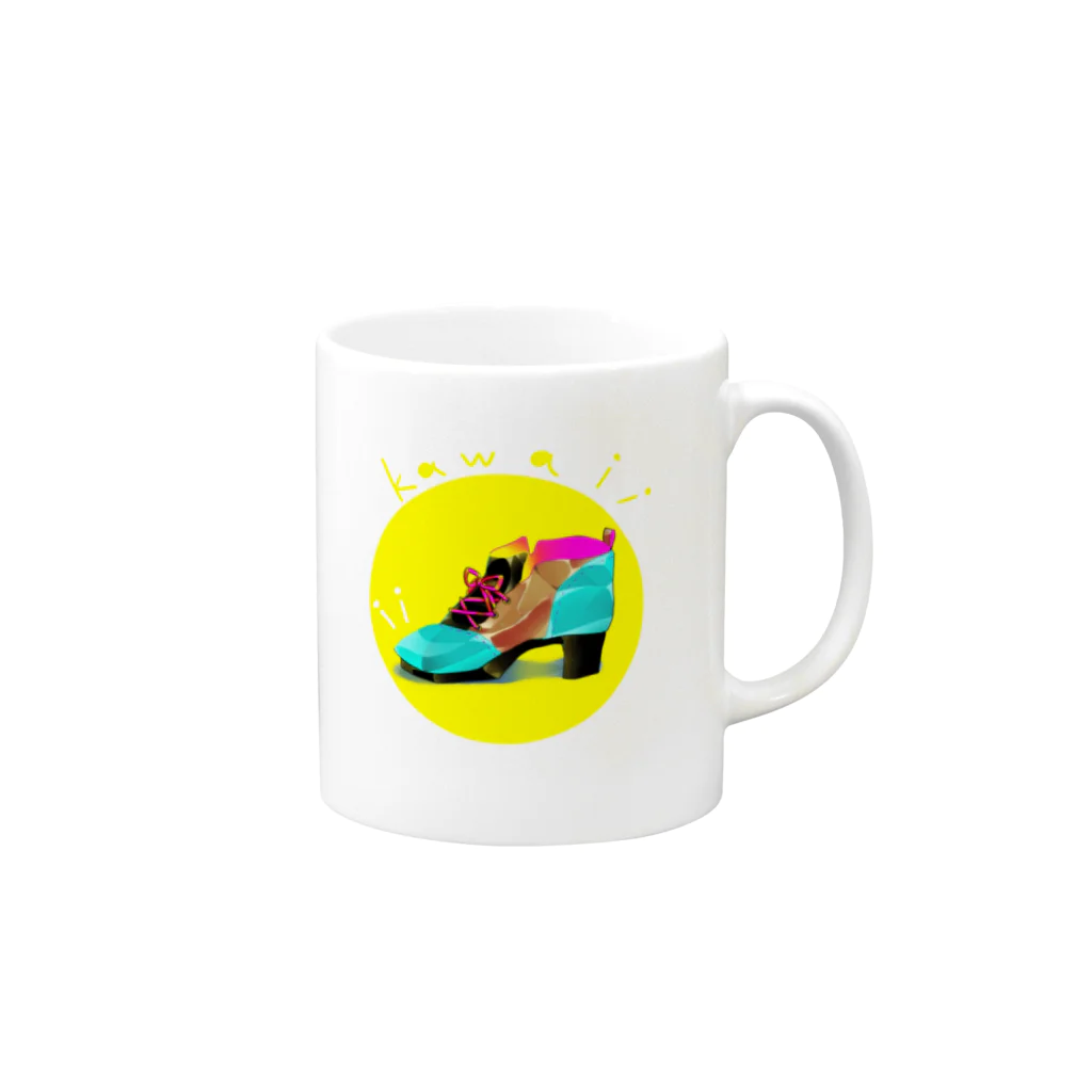 紙芝居のkawaii Mug :right side of the handle