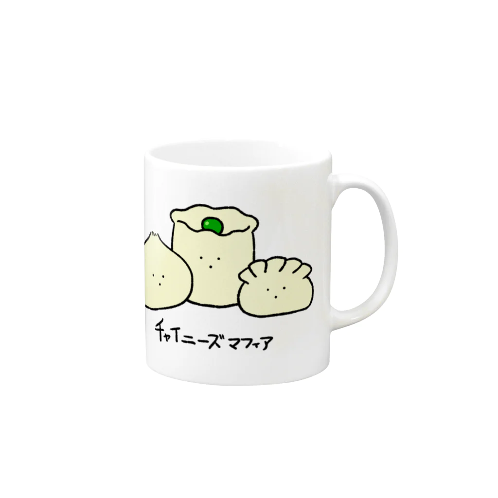 まいにちめんだこのお店のチャイニーズマフィア Mug :right side of the handle