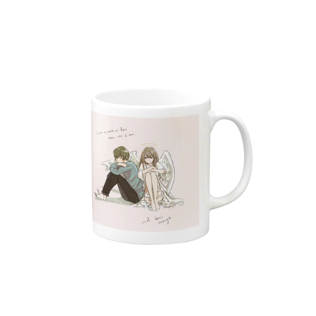 riku_hydrangeaの私は私以上でも以下でもない、それで十分 Mug :right side of the handle