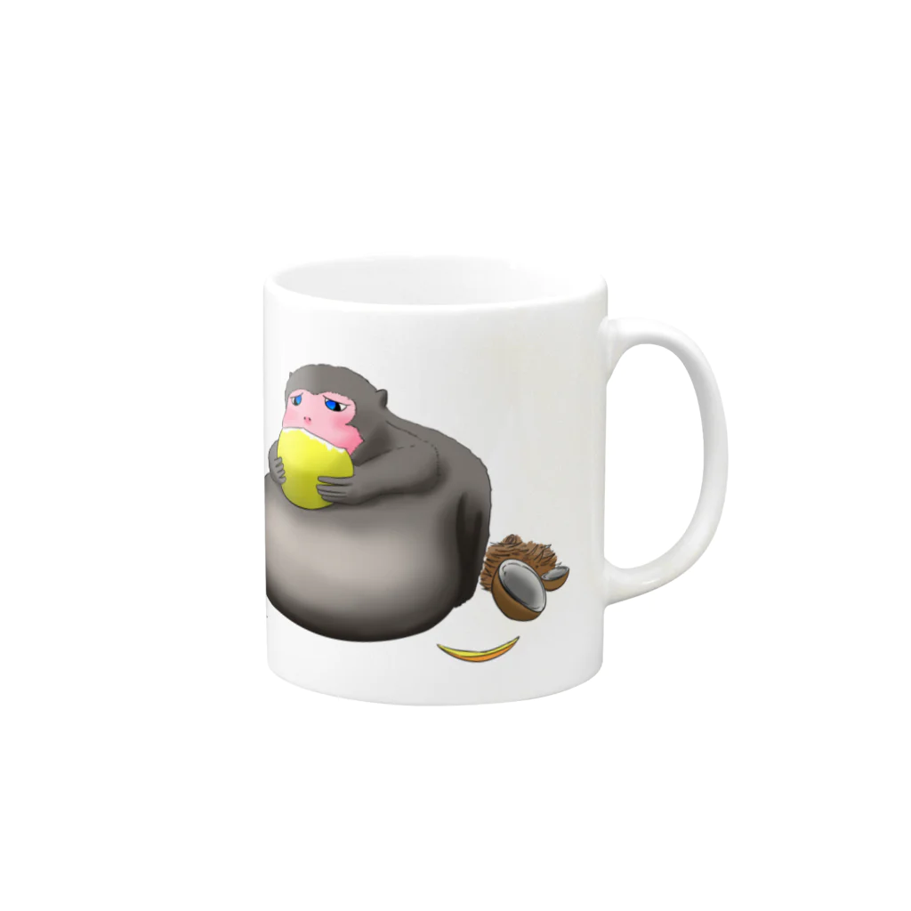 【お値段低価格設定！】森のクマさんの【可愛い好き必見】デブサル Mug :right side of the handle