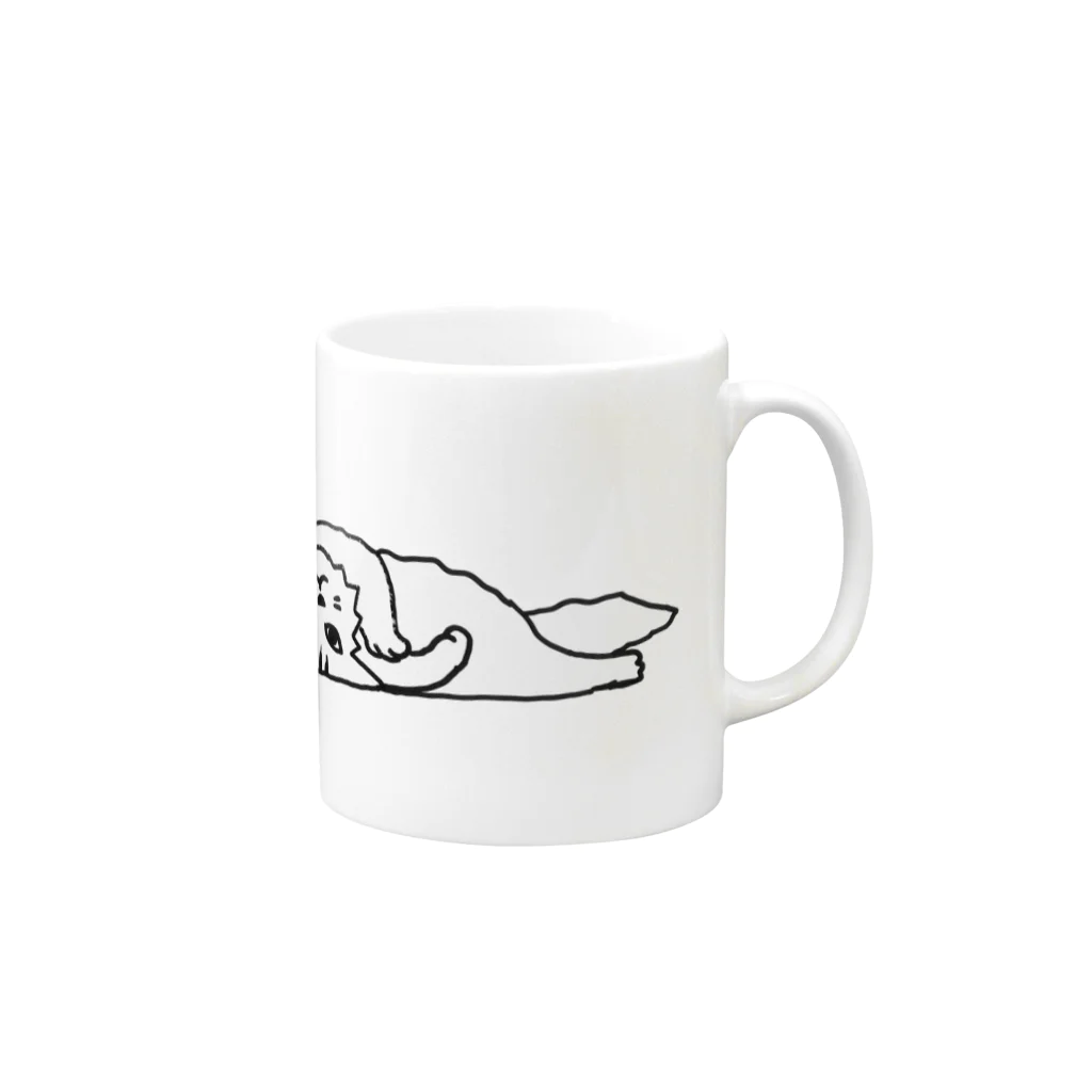 GYOGA猫の仰臥猫（改） Mug :right side of the handle