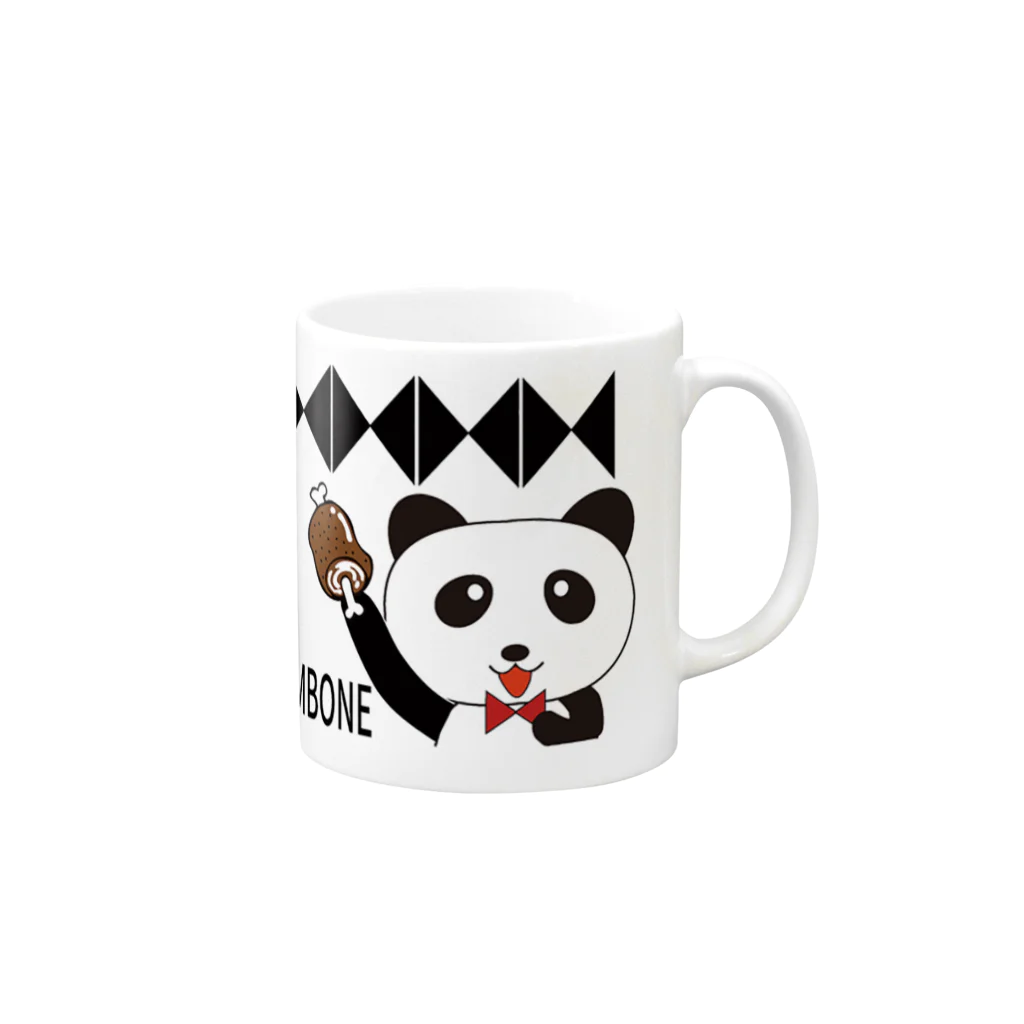 IkLABOのボウリング（HAMBONE) Mug :right side of the handle