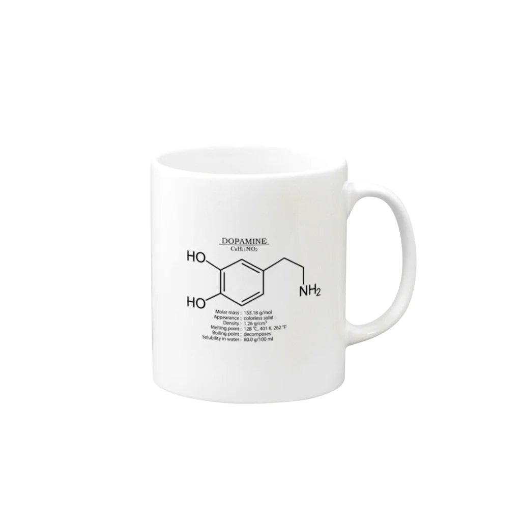 アタマスタイルのドーパミン(脳内物質)：化学：化学構造・分子式 Mug :right side of the handle