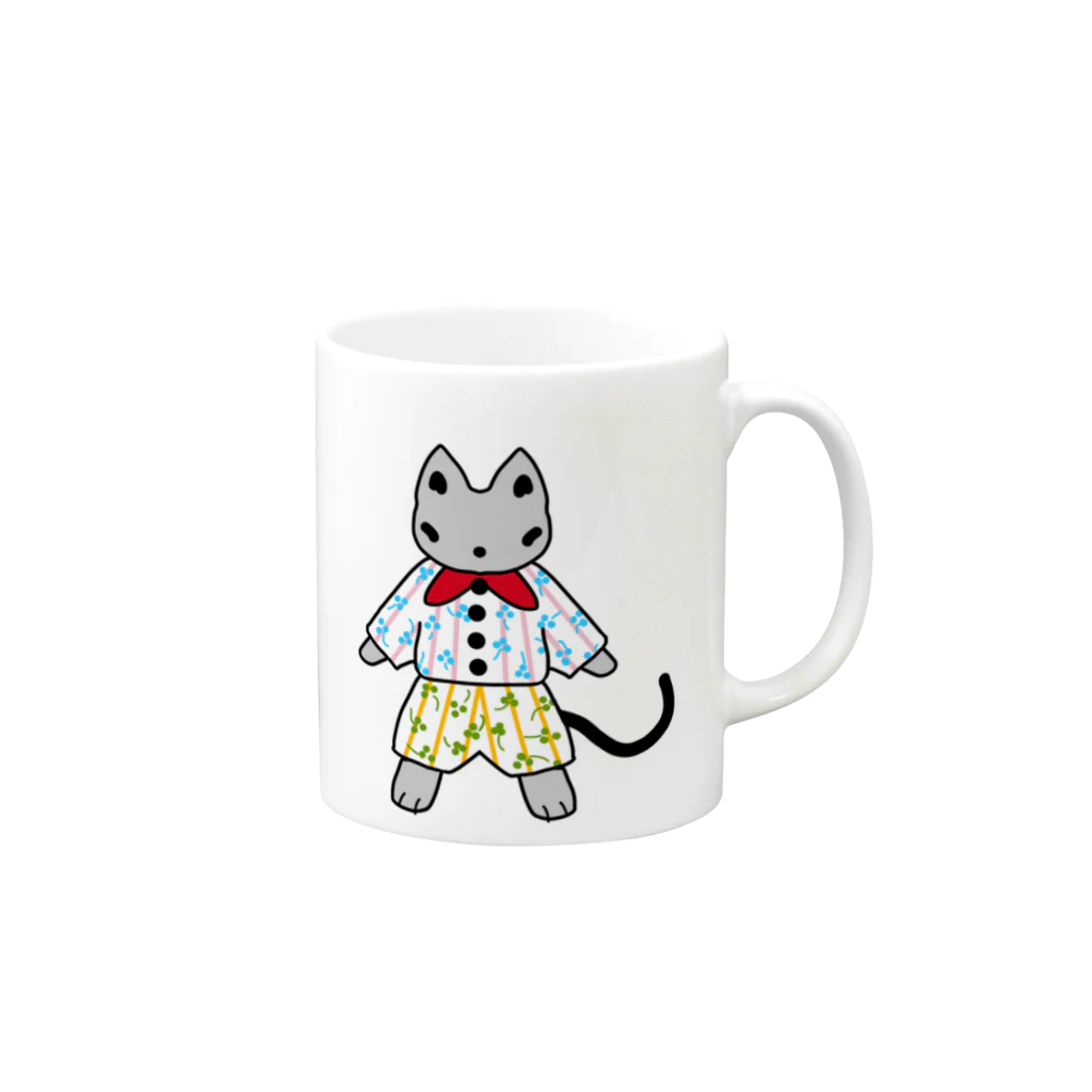 yaiのおしゃれ好きな猫 Mug :right side of the handle