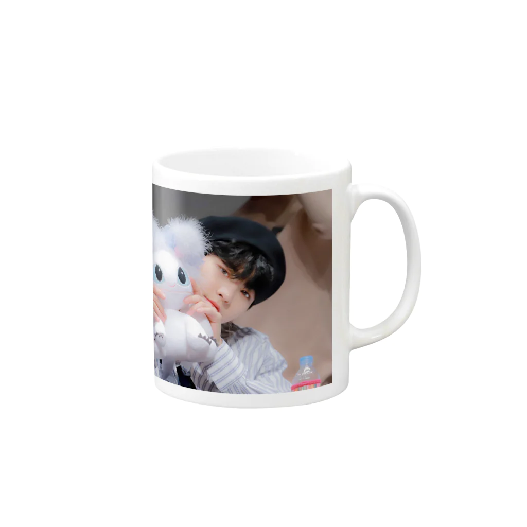 hwallのバック Mug :right side of the handle