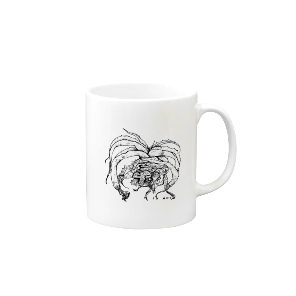 Ari のsuprafoliata(スプラフォリアータ) ボタニカルアート Mug :right side of the handle