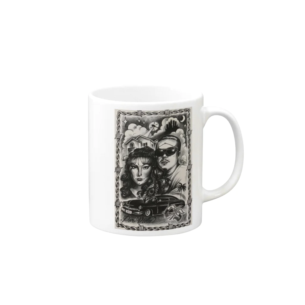 JOKER13のchicano  Mug :right side of the handle