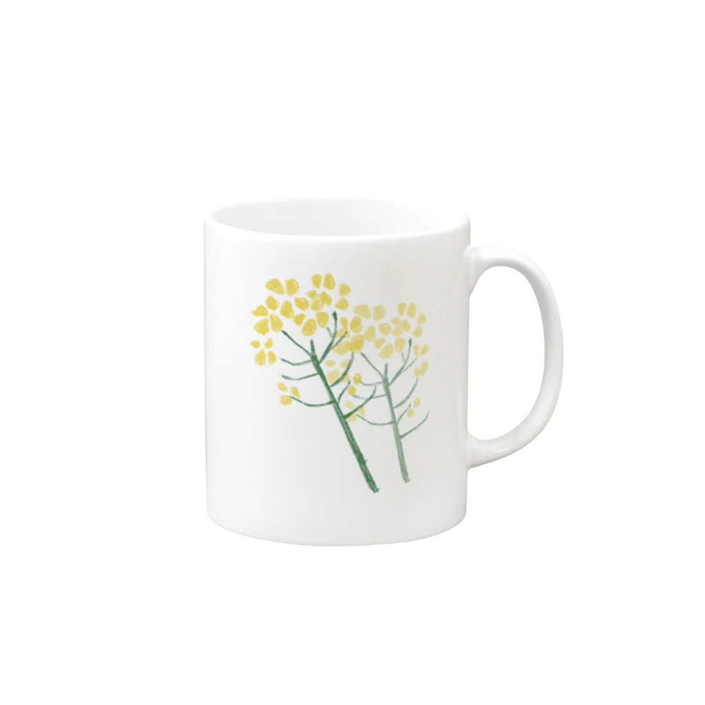 はるはらのお店の菜の花 Mug :right side of the handle