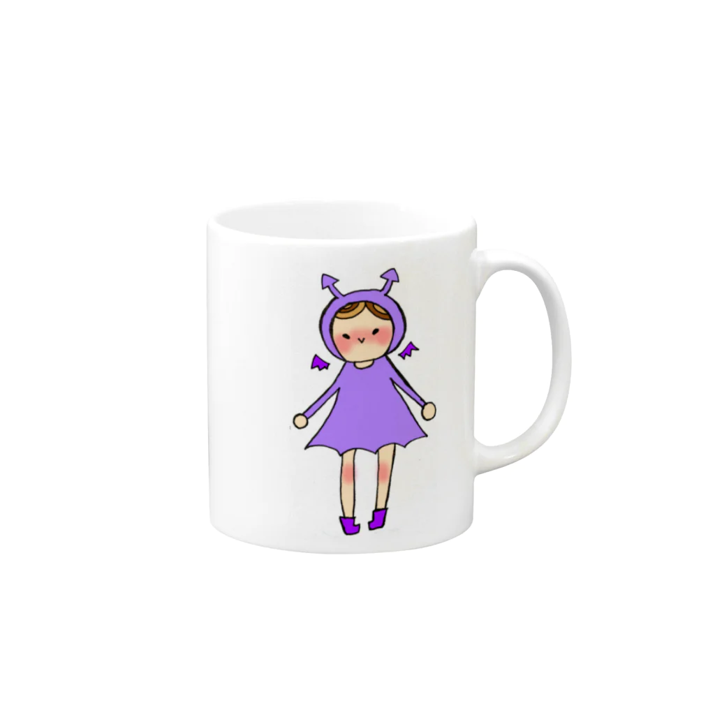 にじいろ☆うしゃぎのこあくまちゃん Mug :right side of the handle