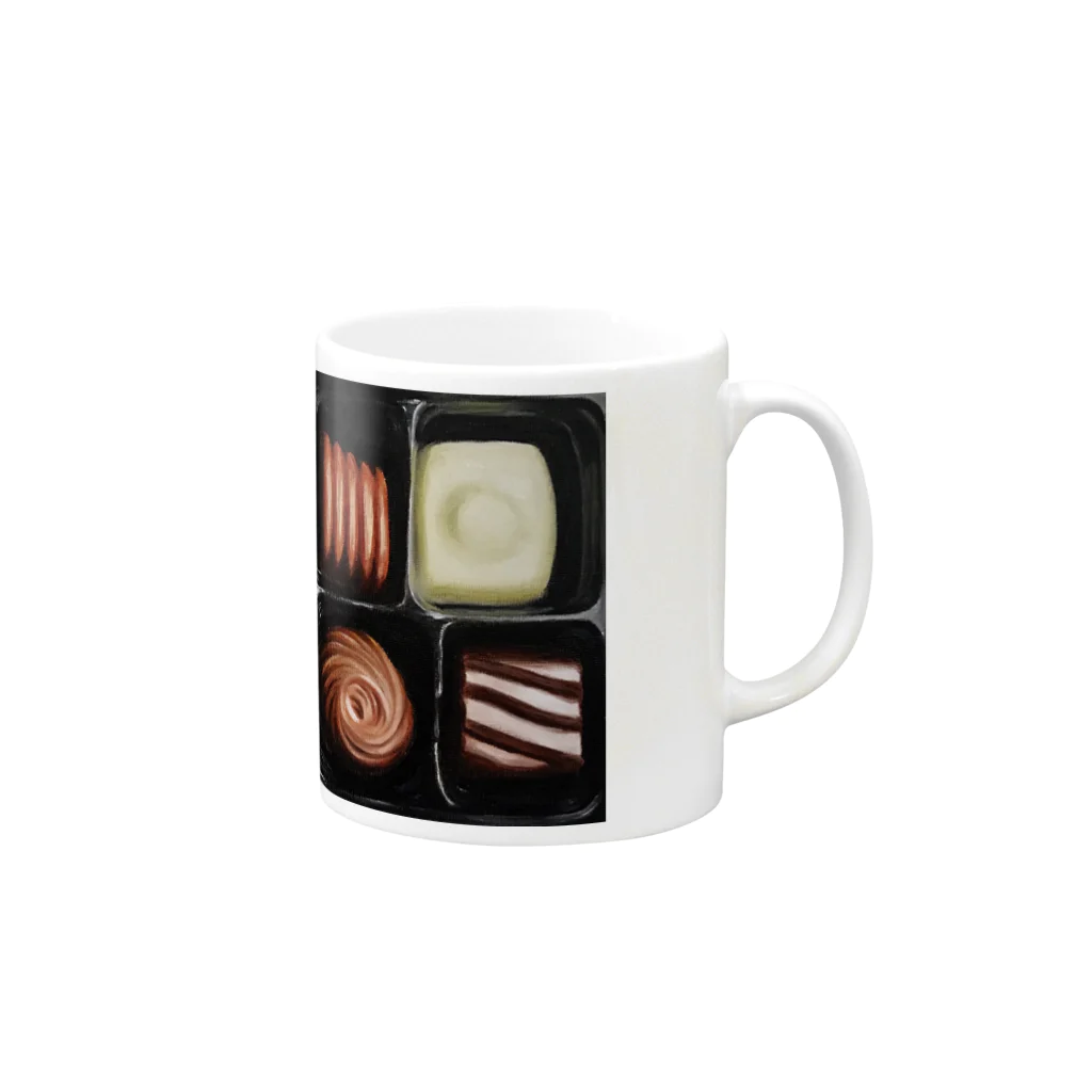 SachiYoshimotoのSweet Assortment  Mug :right side of the handle