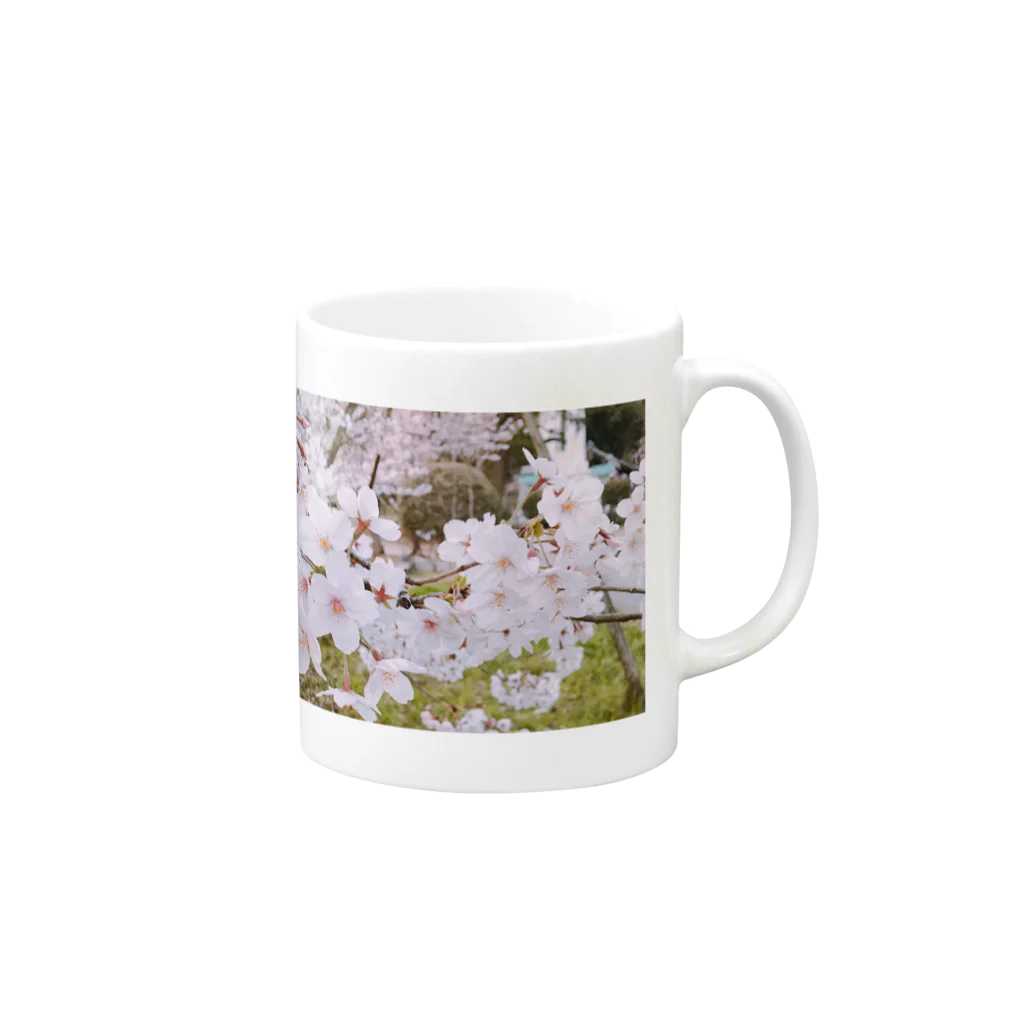 たのしくかいてきに！の桜 Mug :right side of the handle