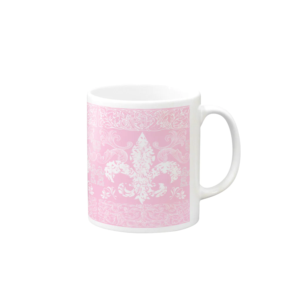 ASTRALUCEのLily Pattern PI Mug :right side of the handle