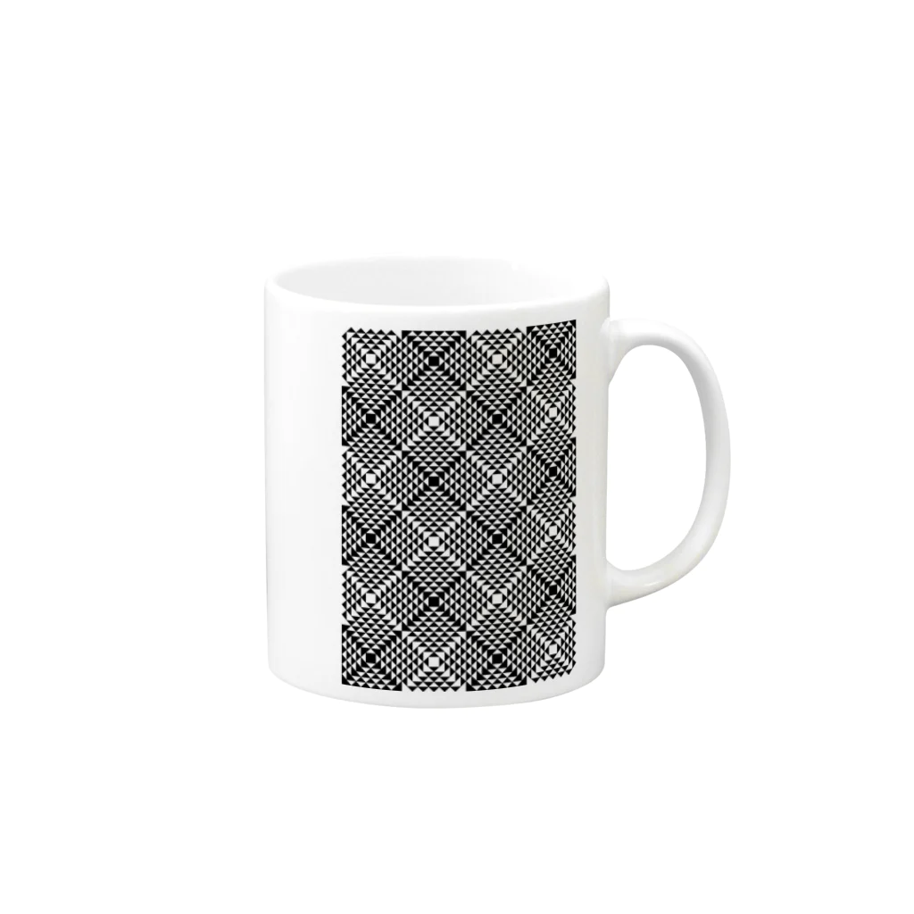 Noriyuki IshiiのMonochrome Triangle Mug :right side of the handle