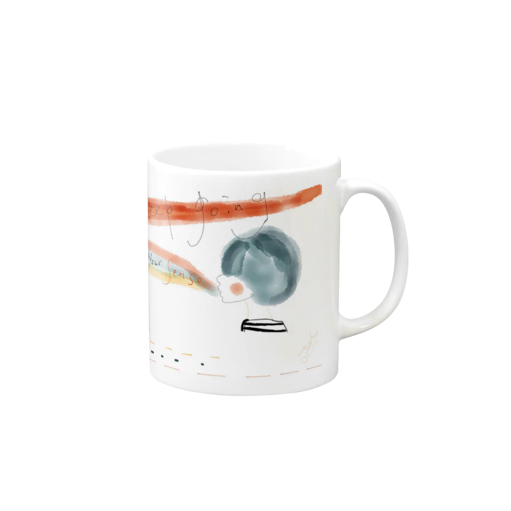 Yukiöのyou're  sense Mug :right side of the handle