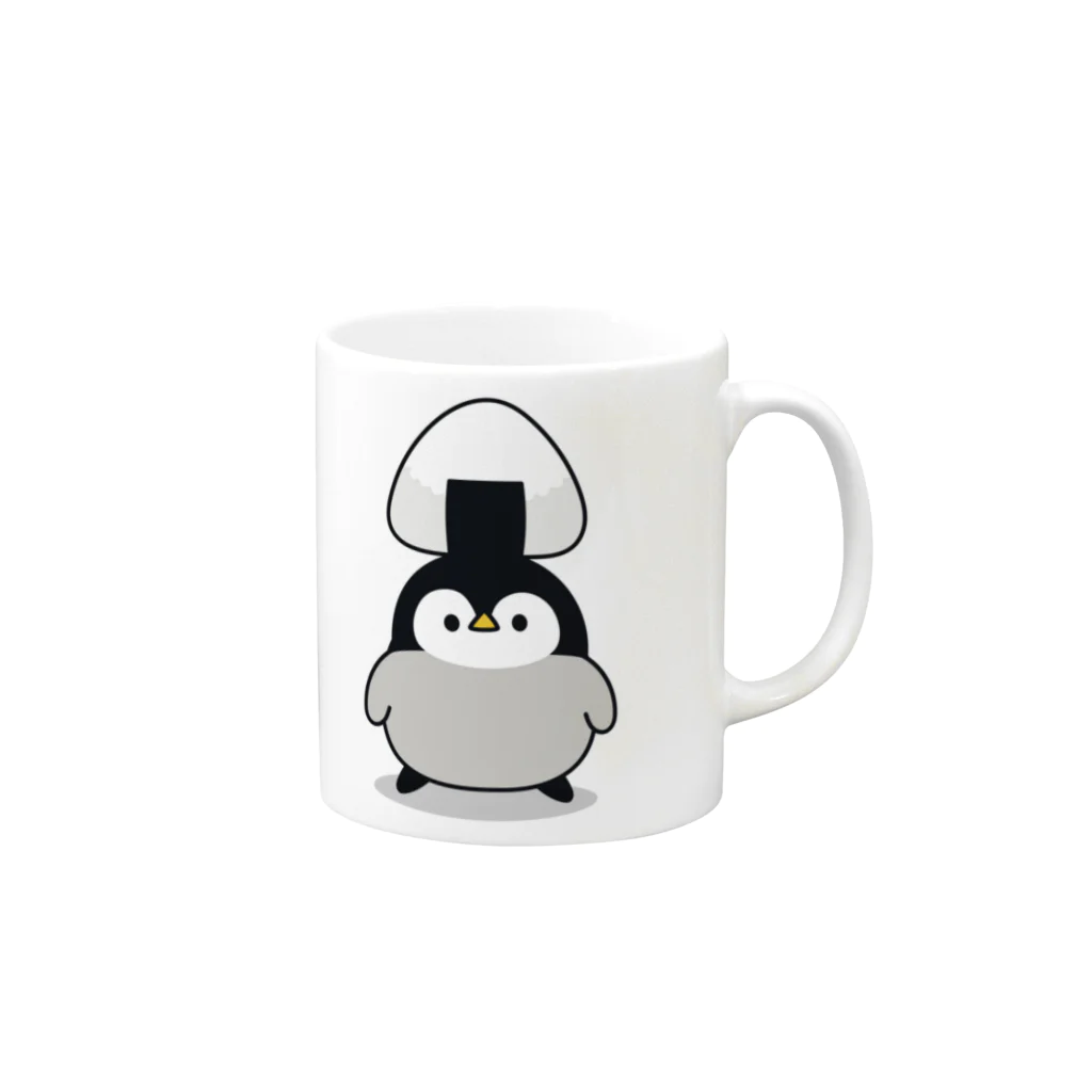DECORの心くばりペンギン / おにぎりver. Mug :right side of the handle