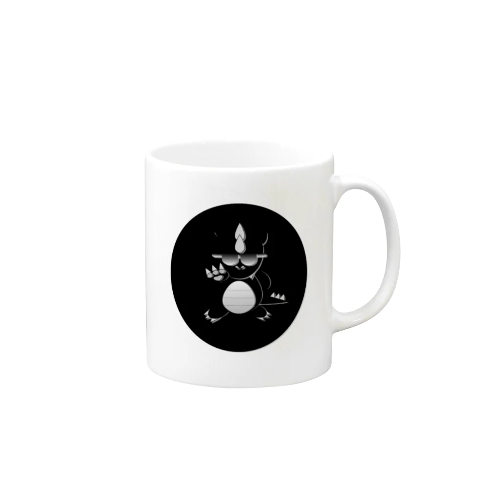 Growth Style Plusの黒い小さな怪獣 Mug :right side of the handle