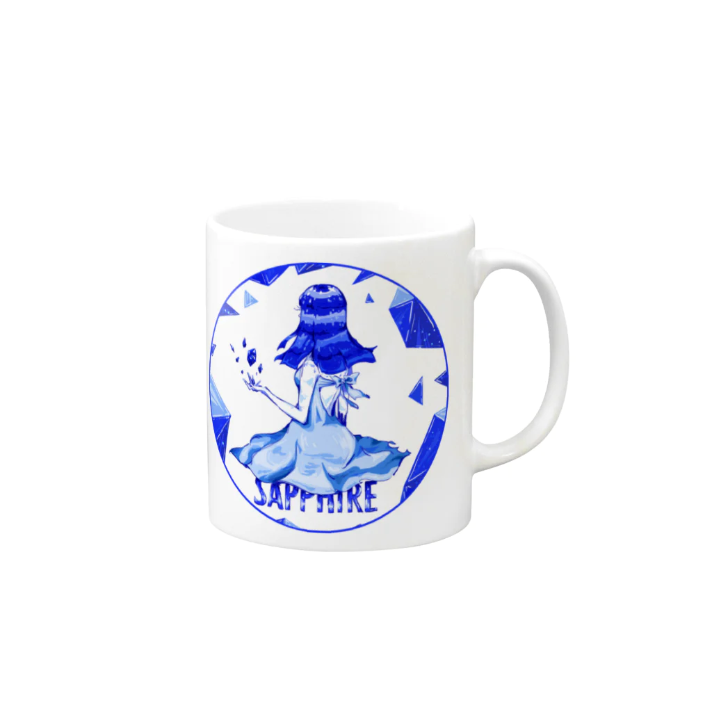 umameshiのsapphire Mug :right side of the handle