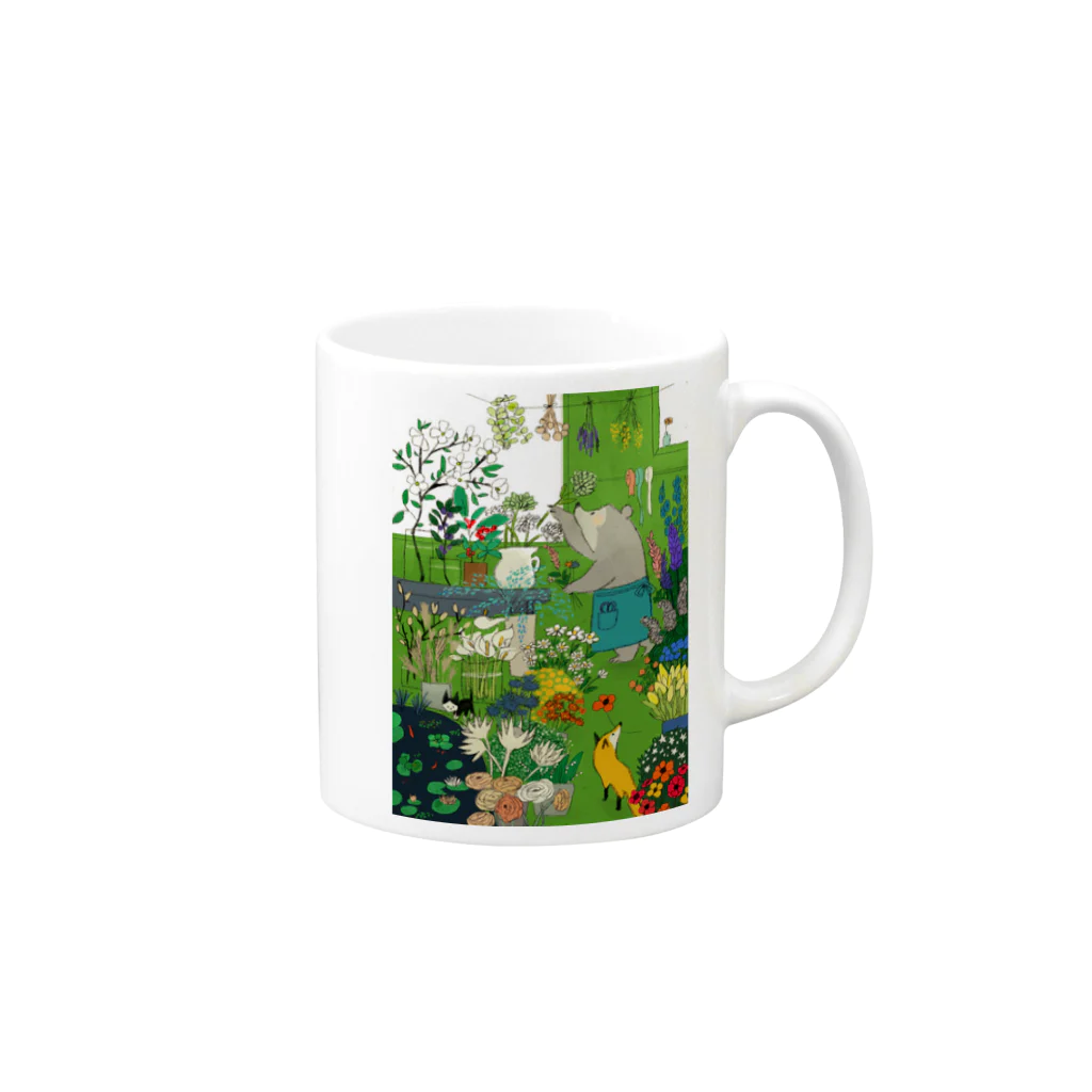 ももろ の花屋さん Mug :right side of the handle