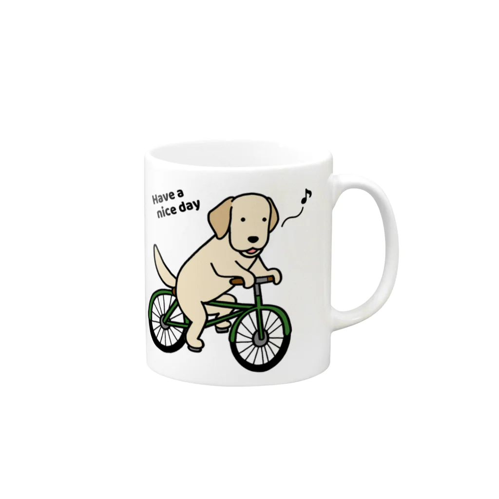 efrinmanのbicycleラブ イエロー Mug :right side of the handle