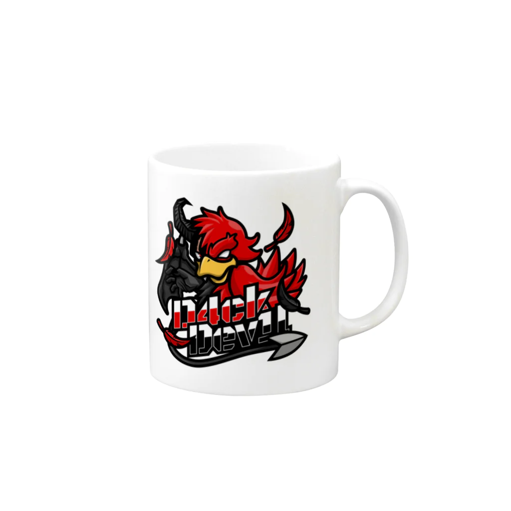 だっくでびるのみお店ぇ！のだっくでびるのお店ぇ Mug :right side of the handle