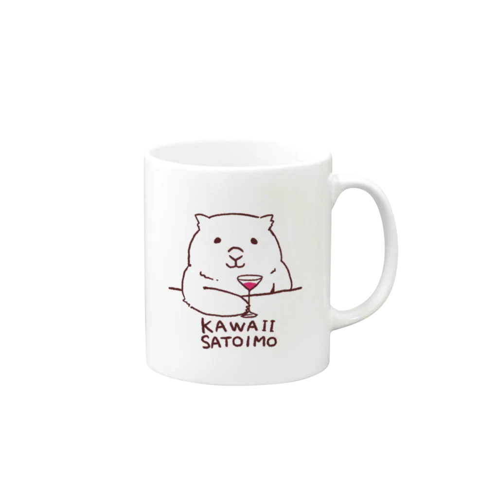 パワフルクリニックのウォンバット（kawaii satoimo） Mug :right side of the handle