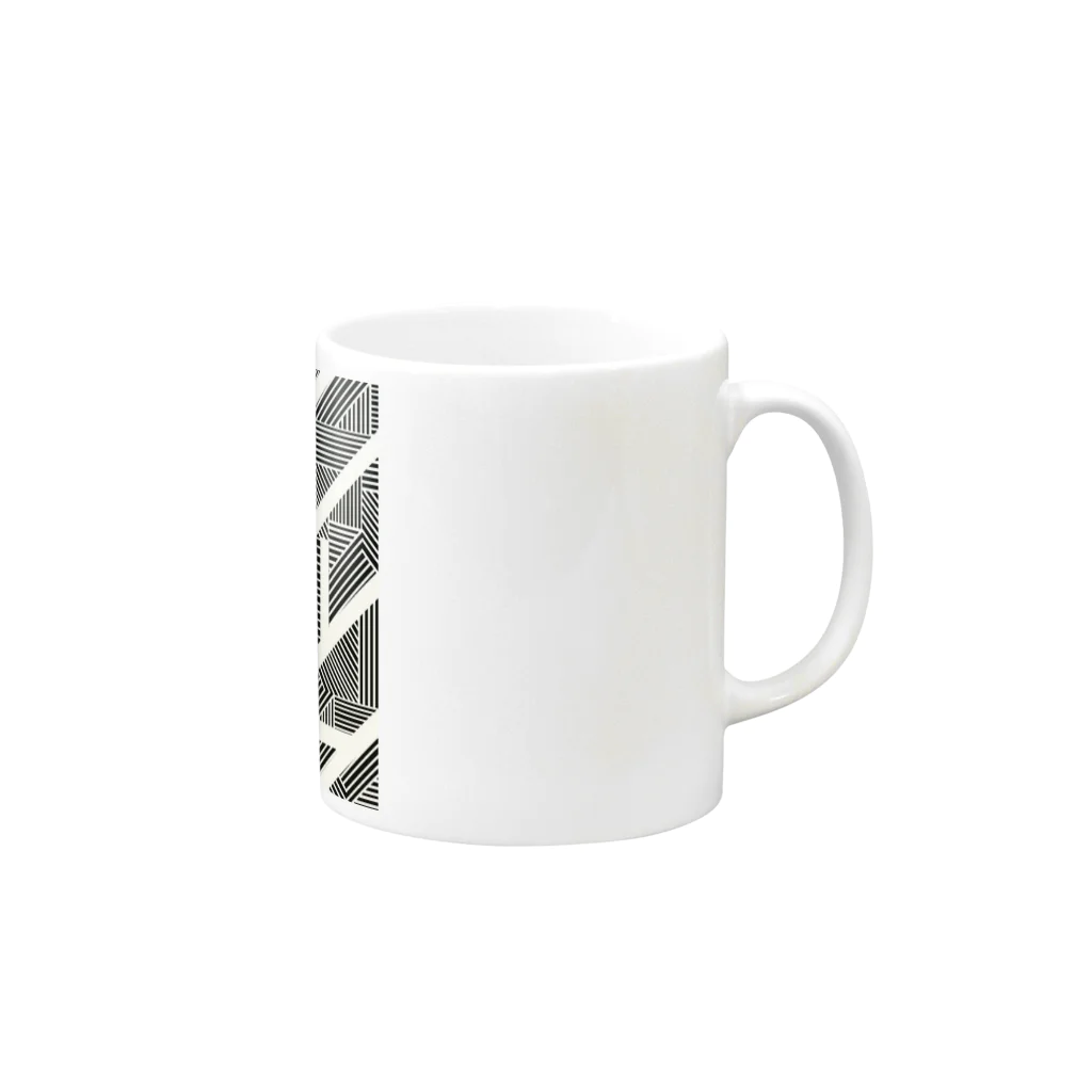 唐松 梗樹(ｶﾗﾏﾂ ｺｳｷ)の斜 Mug :right side of the handle