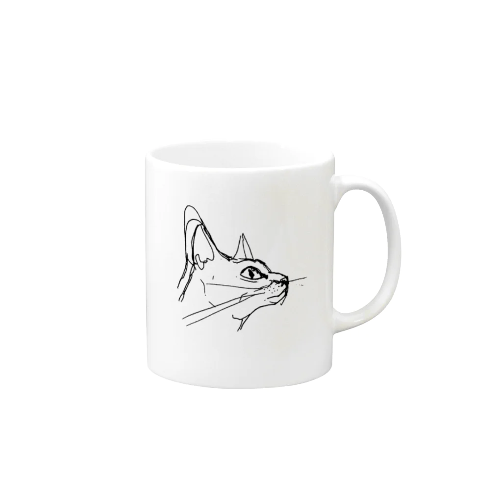 𝕤𝕚𝕞猫のcaT mug_01 マグカップの取っ手の右面