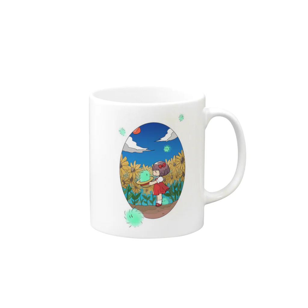 春鳴の夏のフワフワ Mug :right side of the handle