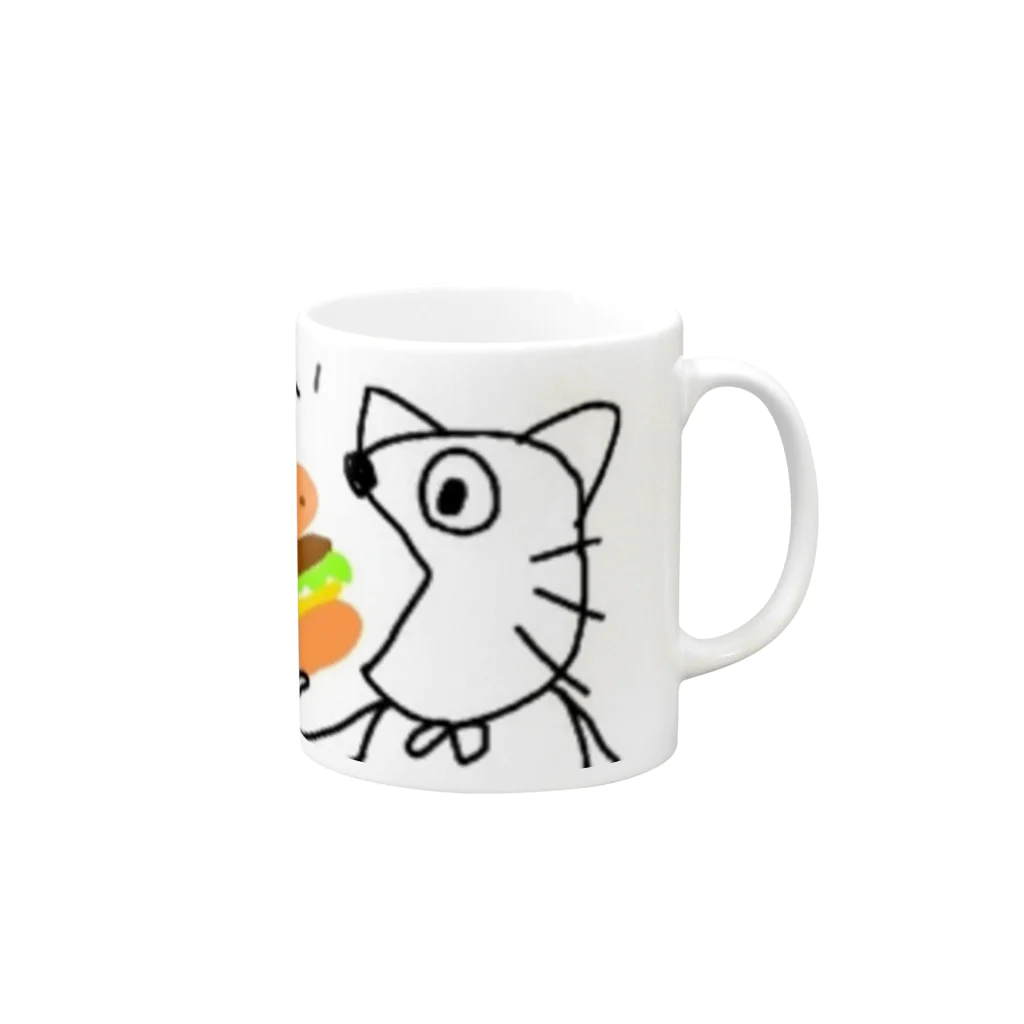 run run*のはらぺこねこ Mug :right side of the handle