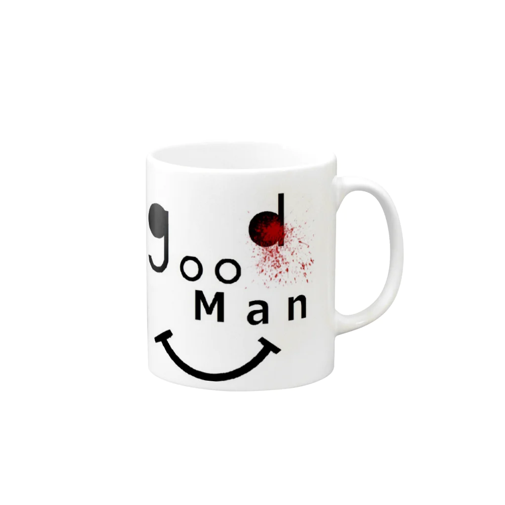 耳の裏がクサイのgoodman Mug :right side of the handle