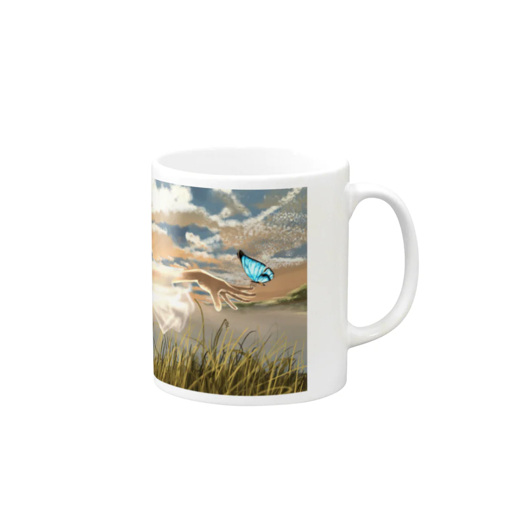 6Spsunの1羽 Mug :right side of the handle