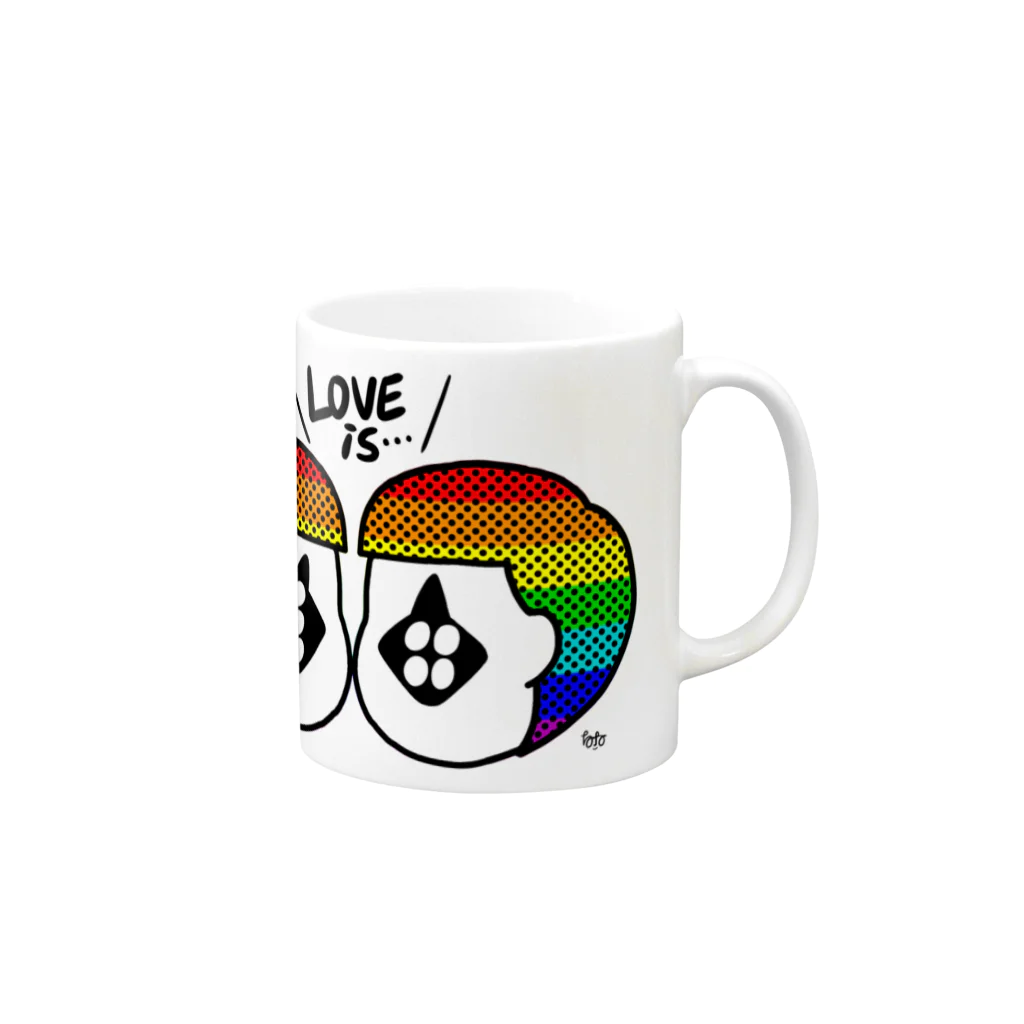 ちなのLOVE is 自由★ Mug :right side of the handle